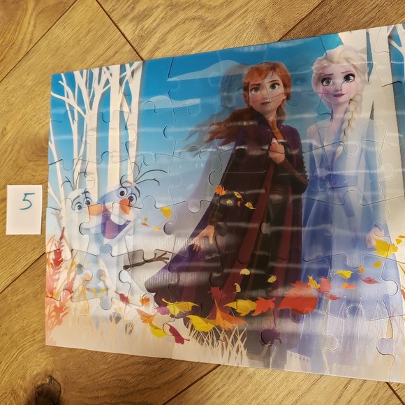 DISNEY FROZEN HOLOGRAM PUZZLE - 48 PIECE - OLAF, ANNA, ELSA - Picture 4 of 8